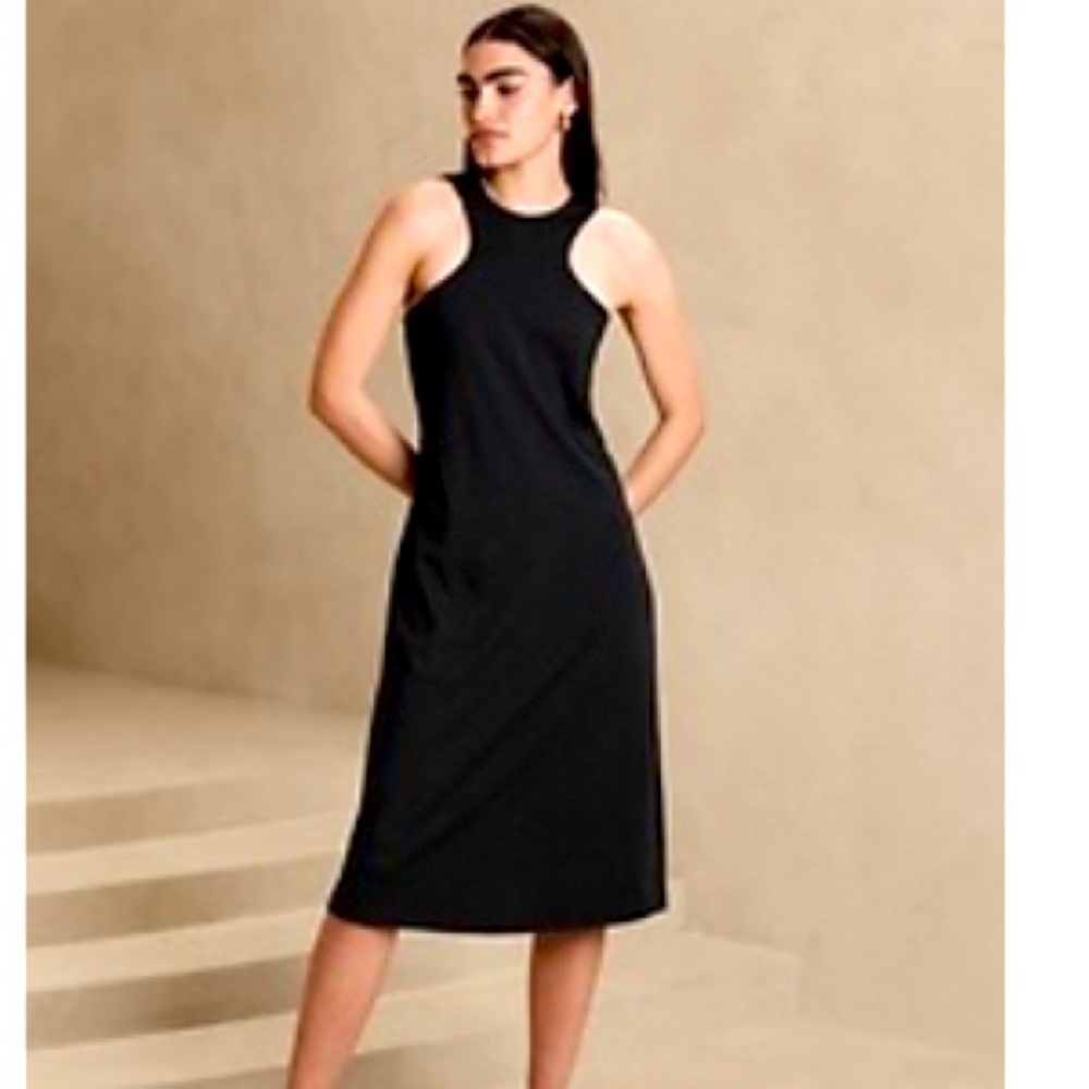 Banana Republic high neck knit midi dress